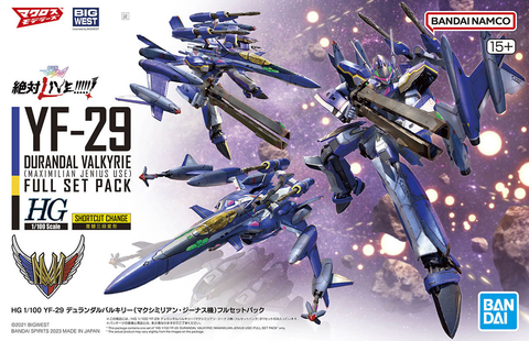 (1/100) HG YF-29 Durandal Valkyrie (Maximilian Genus Custom) Full Set Pack