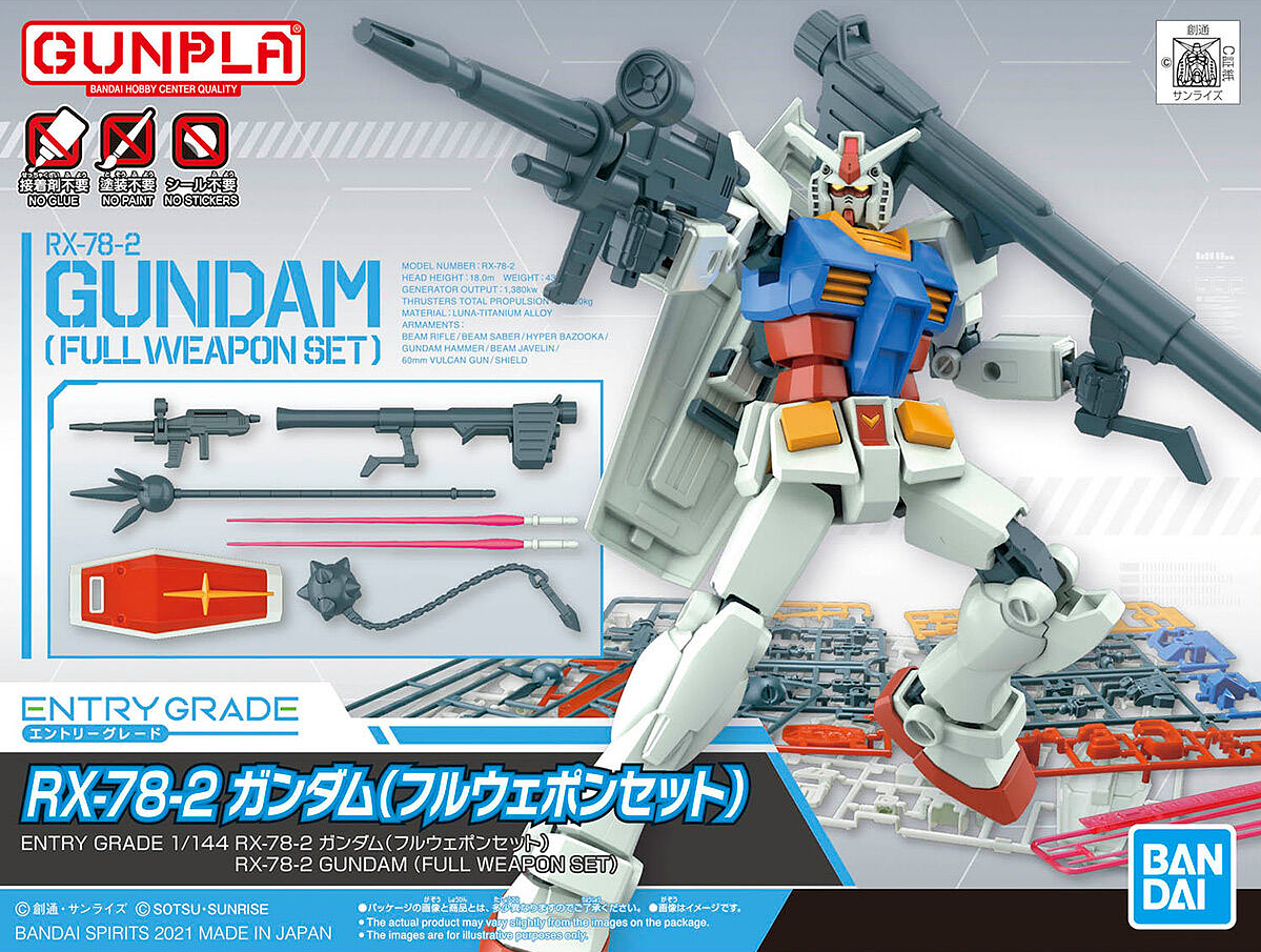 Entry Grade RX-78-2 Gundam (Full Weapon Set) – TMS Hobby Room