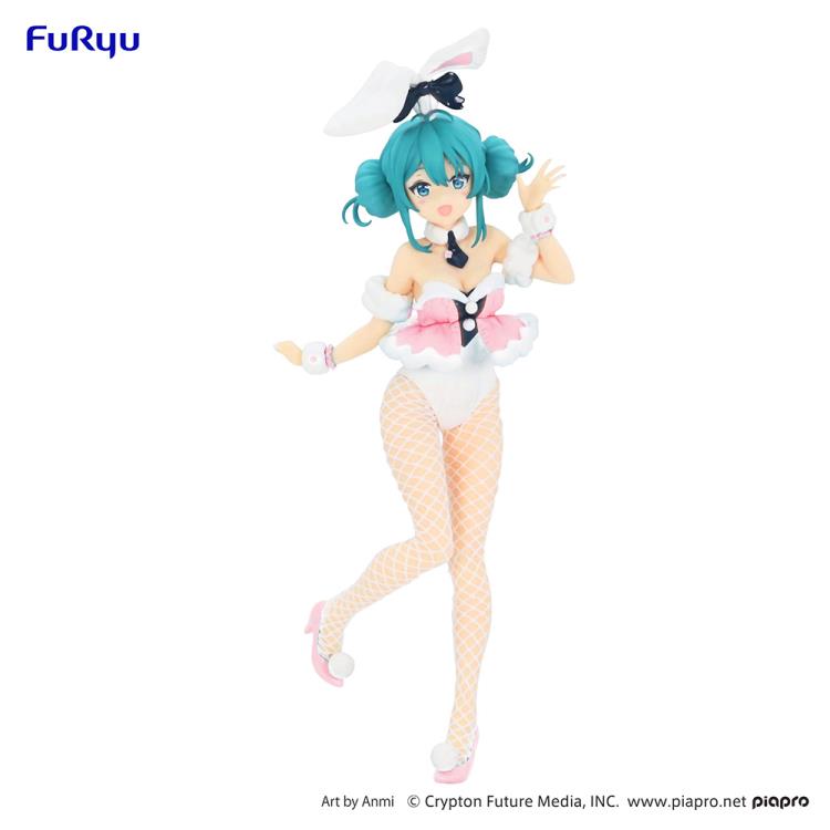 hatsune miku series bicute bunnies hatsune miku white rabbit baby pink ver figure