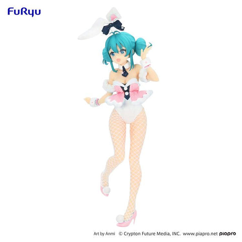 hatsune miku series bicute bunnies hatsune miku white rabbit baby pink ver figure