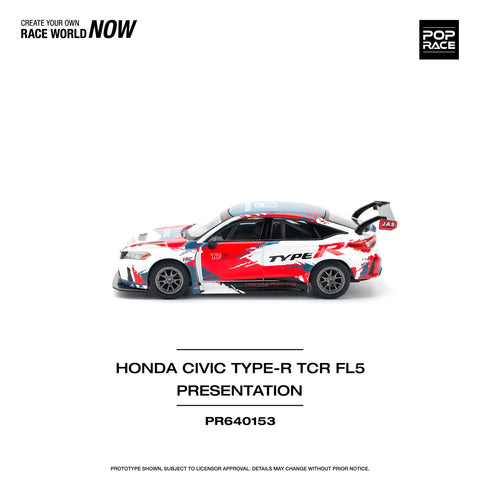 POPRACE 1/64 HONDA CIVIC TYPE-R (FL5) TCR PRESENTATION
