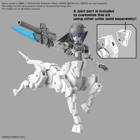 (1/144) 30MM Extended Armament Vehicle (Horse Mecha Ver.) [White]