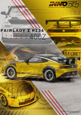 INNO64 1/64 TOP SECRET FAIRLADY Z (RZ34) Gold IN64-400ZTS-GOLD