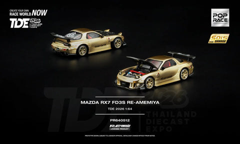 POPRACE 1/64 MAZDA RX7 FD3S RE-AMEMIYA TDE 2026 PR640512