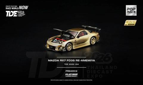 POPRACE 1/64 MAZDA RX7 FD3S RE-AMEMIYA TDE 2026 PR640512