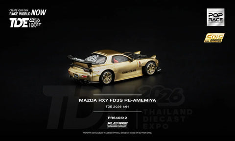 POPRACE 1/64 MAZDA RX7 FD3S RE-AMEMIYA TDE 2026 PR640512