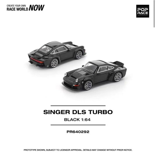 POPRACE 1/64 SINGER DLS TURBO (ROAD) BLACK PR640292