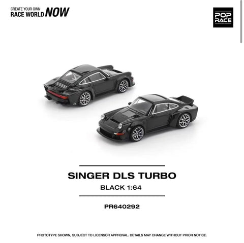 POPRACE 1/64 SINGER DLS TURBO (ROAD) BLACK PR640292