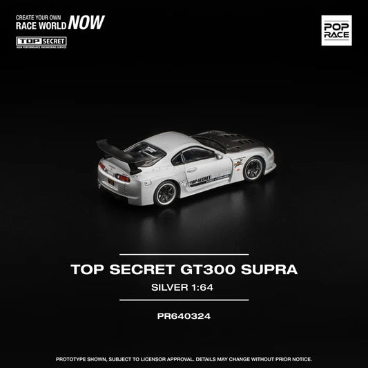 POPRACE 1/64 TOP SECRET GT300 SUPRA SILVER PR640324