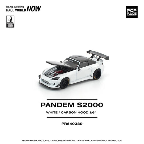 POPRACE 1/64 PANDEM S2000 SOFTTOP WHITE TOOLING VARIANT PR640389
