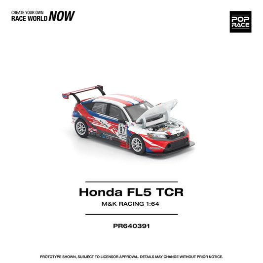 POPRACE 1/64 HONDA CIVIC TYPE-R (FL5) TCR - M&K RACING PR640391