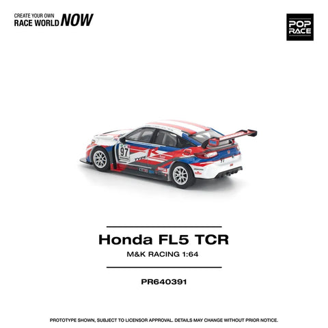 POPRACE 1/64 HONDA CIVIC TYPE-R (FL5) TCR - M&K RACING PR640391