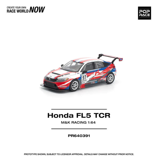 POPRACE 1/64 HONDA CIVIC TYPE-R (FL5) TCR - M&K RACING PR640391