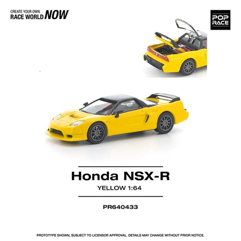 POPRACE 1/64 HONDA NSX-R YELLOW PR640433