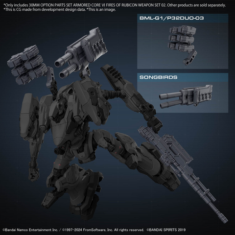 [PRE-ORDER] - [ETA Jan-Feb 25] - 30MM Option Parts Set Armored  Core VI Fires Of Rubicon Weapon Set 02