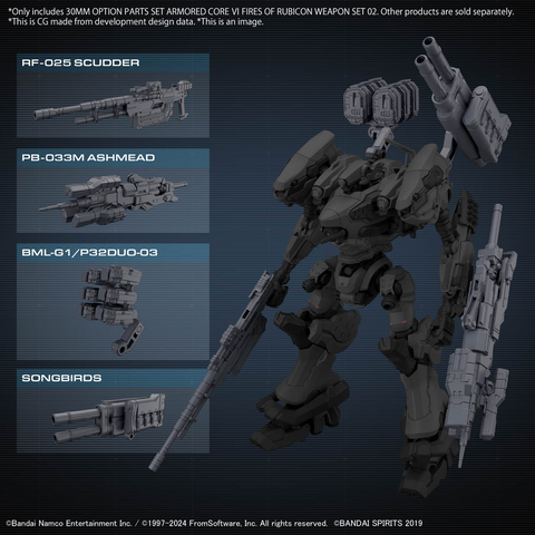 [PRE-ORDER] - [ETA Jan-Feb 25] - 30MM Option Parts Set Armored  Core VI Fires Of Rubicon Weapon Set 02