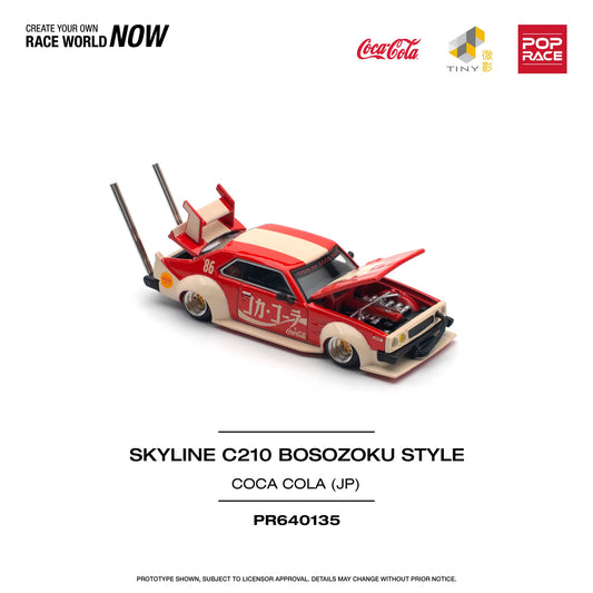 POPRACE 1/64 SKYLINE C210 KAIDO RACER (BOSOZOKU STYLE) - COCA COLA JP