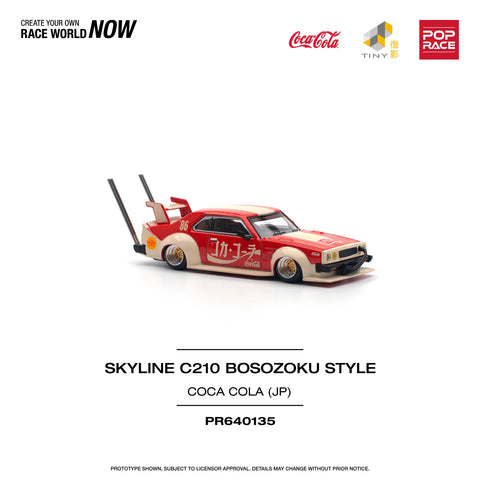 POPRACE 1/64 SKYLINE C210 KAIDO RACER (BOSOZOKU STYLE) - COCA COLA JP