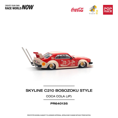 POPRACE 1/64 SKYLINE C210 KAIDO RACER (BOSOZOKU STYLE) - COCA COLA JP