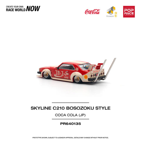 POPRACE 1/64 SKYLINE C210 KAIDO RACER (BOSOZOKU STYLE) - COCA COLA JP