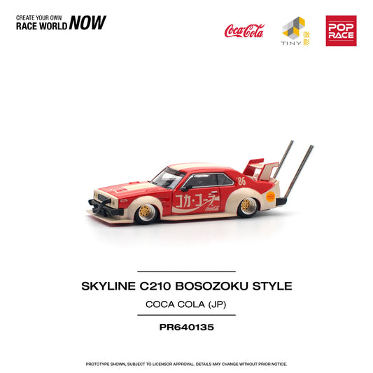 POPRACE 1/64 SKYLINE C210 KAIDO RACER (BOSOZOKU STYLE) - COCA COLA JP