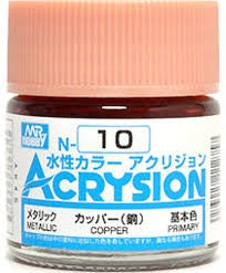 mr hobby acrysion n10 copper metallic primary
