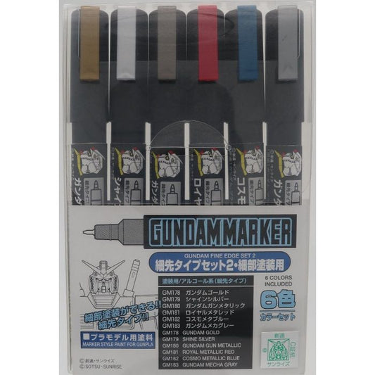 gundam marker set fine edge set 2
