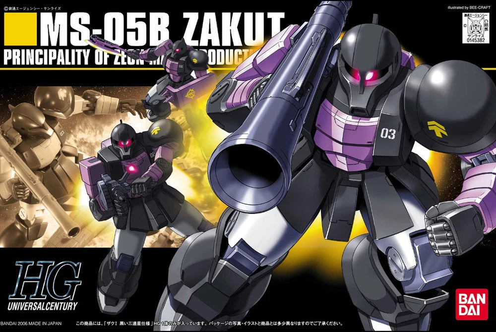 1 144 hguc zaku i black tri stars