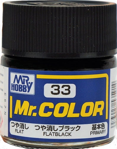 mr color 33 flat black flat primary 10ml