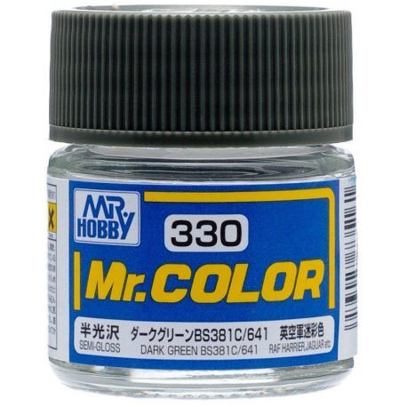 mr color 330 dark green bs381c 641 semi gloss aircraft 10ml