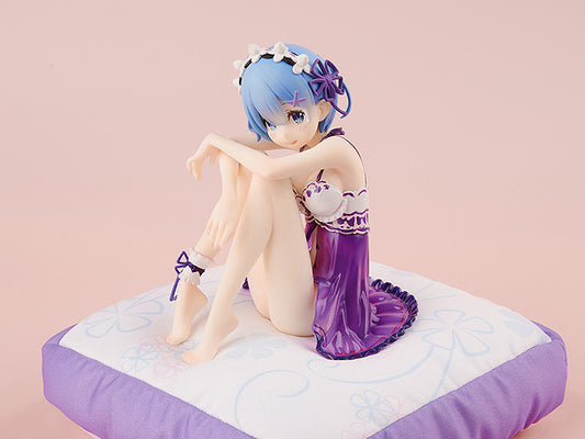 kadokawa re zero starting life in another world 1 7 rem birthday purple lingerie ver figure